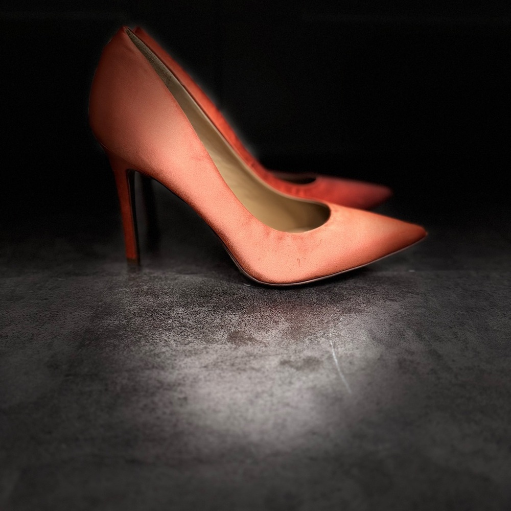 Elegant Coral Stiletto Heels (Sam Edelman pointed toe pumps)